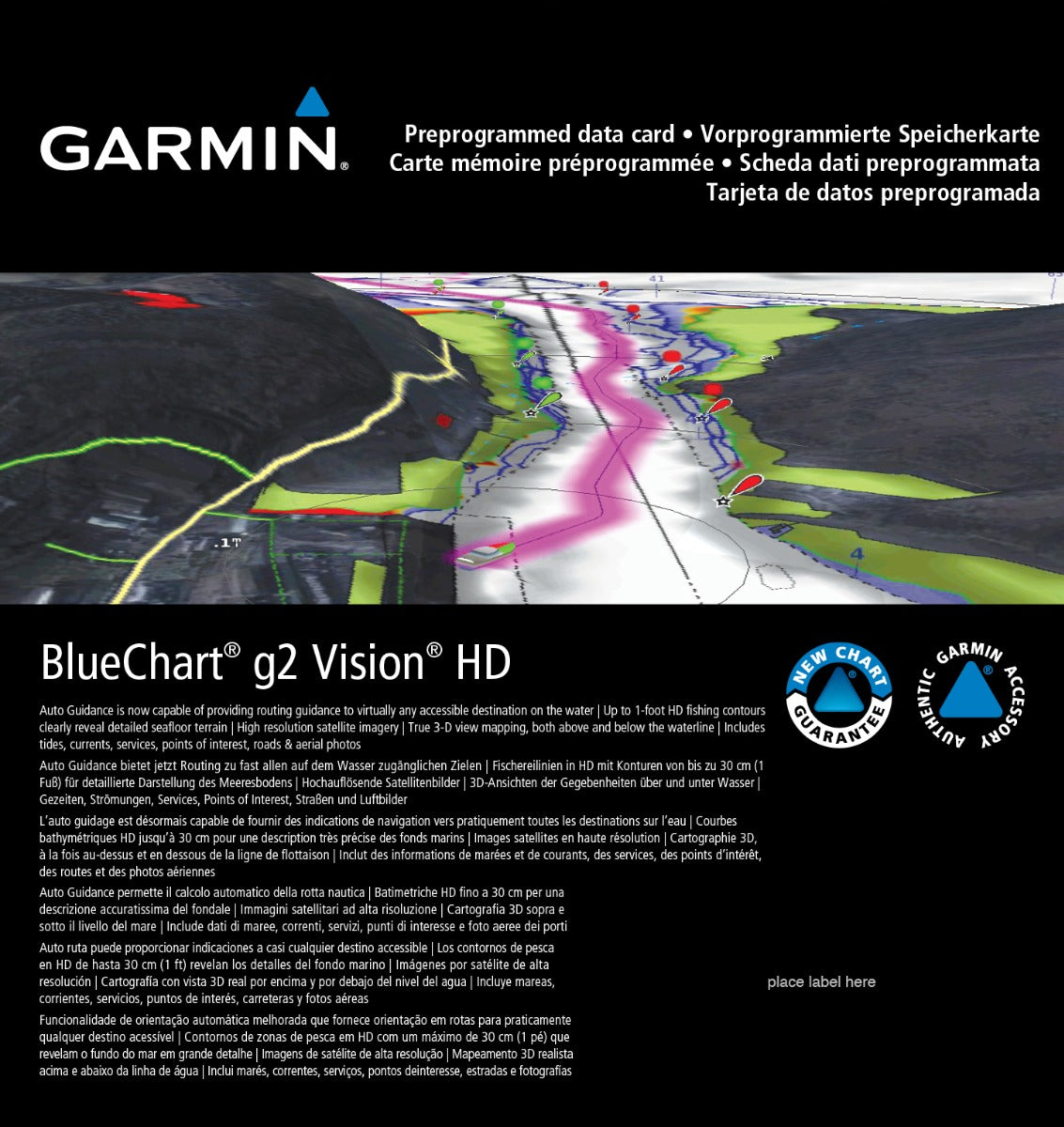 Cartes Garmin Madère et îles Canaries BlueChart g3 Vision | VAF450S | microSD/SD