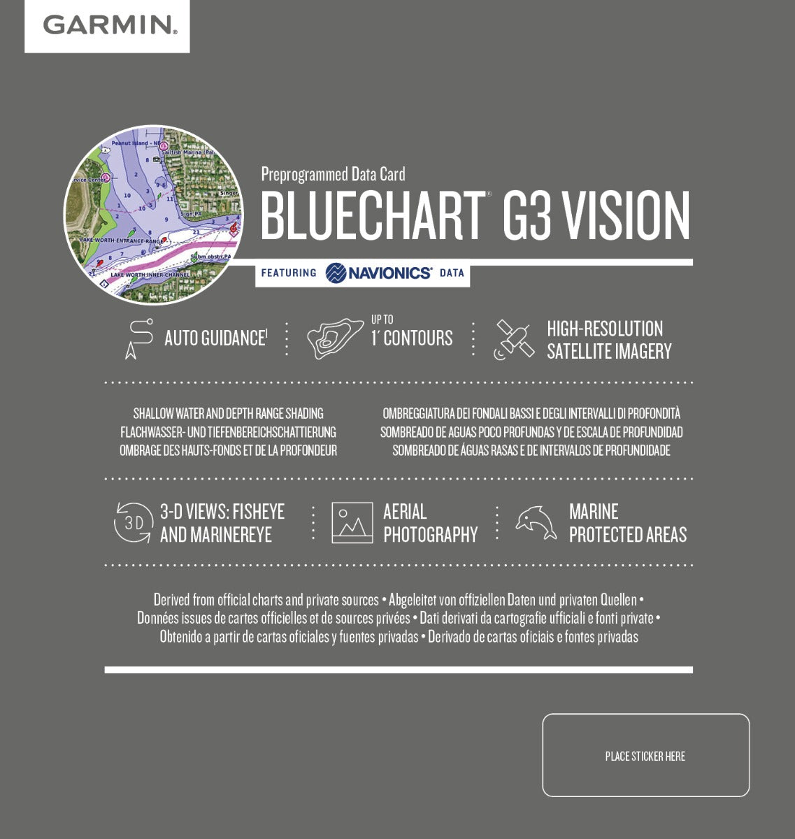 Cartes Garmin de la côte ouest de la Grèce et d'Athènes BlueChart g3 Vision | VEU490S | microSD/SD