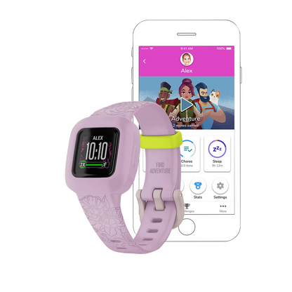 Garmin Vivofit jr 3 Lilac Floral Refurbished