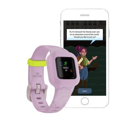 Garmin Vivofit jr 3 Lilac Floral Refurbished