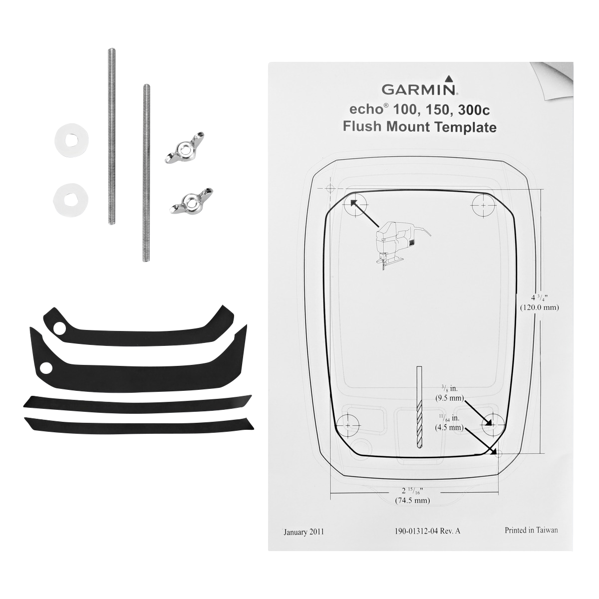 Garmin Flush Mount Kit (for Echo)