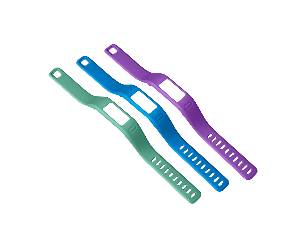 Lot de trois bracelets Garmin de grande taille, violet/bleu sarcelle/bleu, pour Vivofit (010-12149-00)