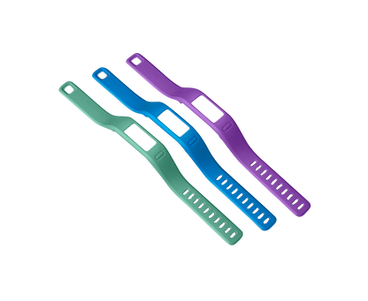 Lot de trois bracelets Garmin de grande taille, violet/bleu sarcelle/bleu, pour Vivofit (010-12149-00)