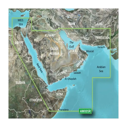 Garmin The Gulf and Red Sea Coastal Charts BlueChart g3 Vision | VAW005R | microSD/SD