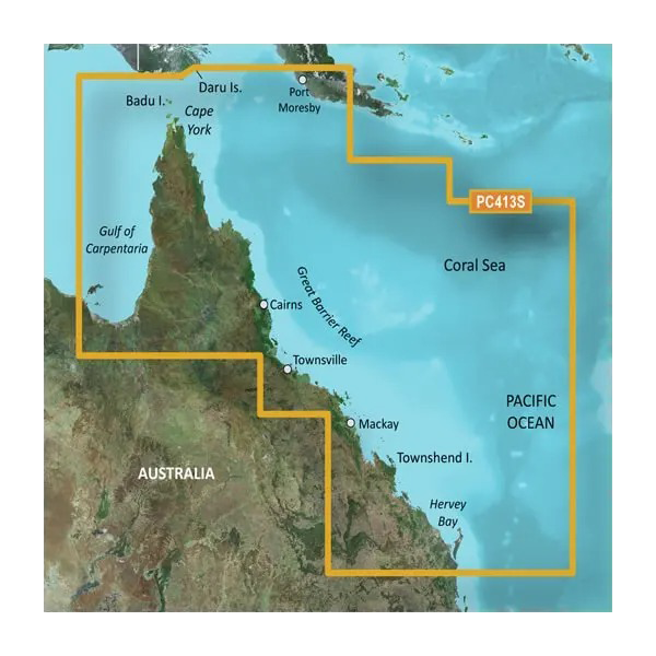 Garmin Australia, Mornington Island to Hervey Bay Coastal Charts BlueChart g3 | HXPC413S | microSD/SD (010-C0871-20)