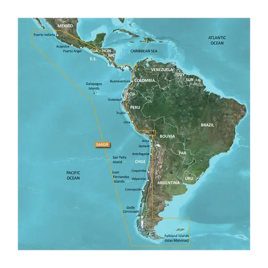 Garmin South America, West Coast Charts BlueChart g3 | HXSA002R | microSD/SD