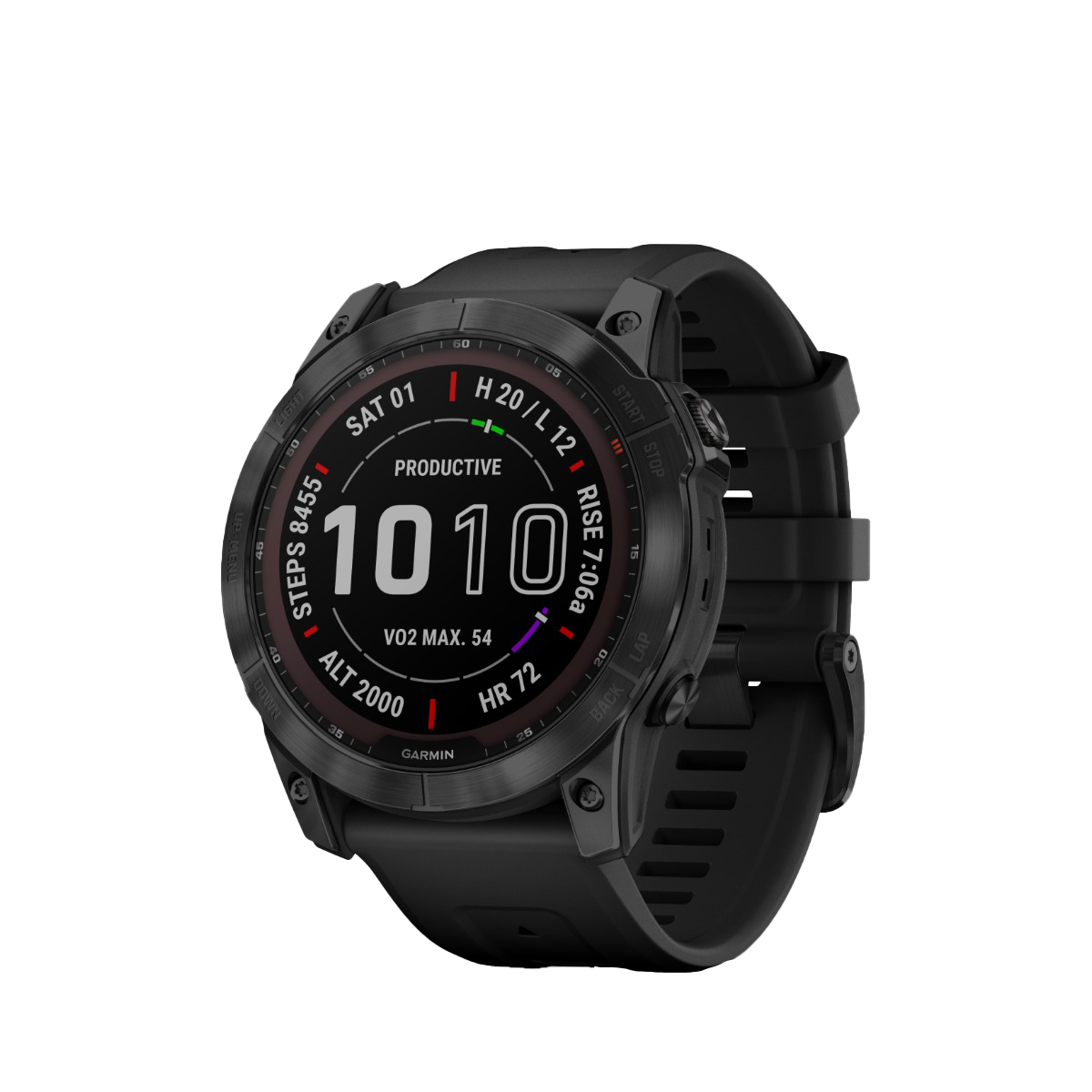 Garmin Fenix 7x Sapphire Solar - Black DLC Titanium with Black Band (010-02541-22)