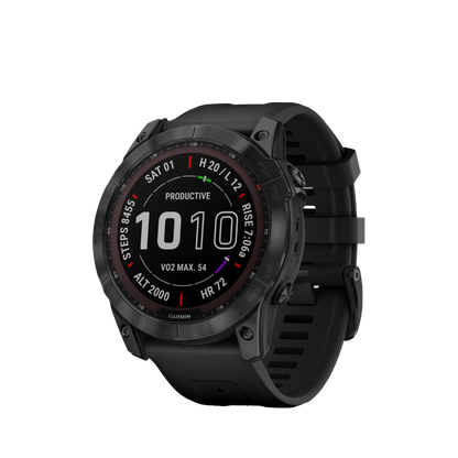 Garmin Fenix 7x Sapphire Solar - Black DLC Titanium with Black Band (010-02541-22)