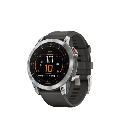 Garmin epix (Gen 2), Slate Steel, montre connectée GPS d'aventure haut de gamme avec cartes et lampe de poche intégrée (010-02582-00)