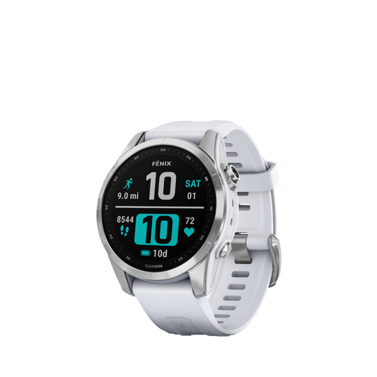 Garmin fenix 7S - Argent avec bracelet Whitestone (010-02539-02)