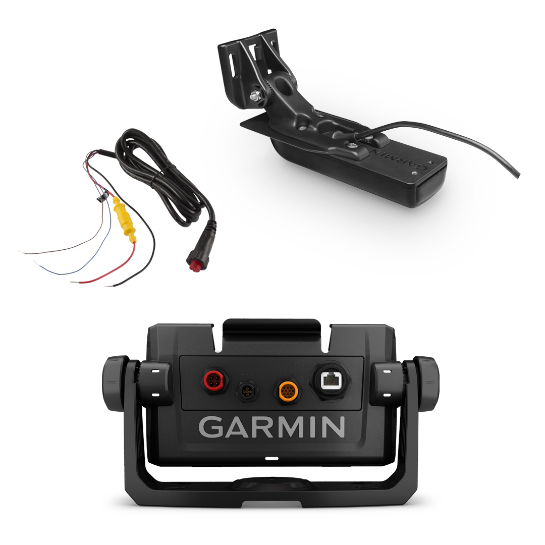 Kit bateau Garmin ECHOMAP UHD 7Xsv, comprenant une sonde GT56HW-TM, un câble d'alimentation et un support (020-00200-22)