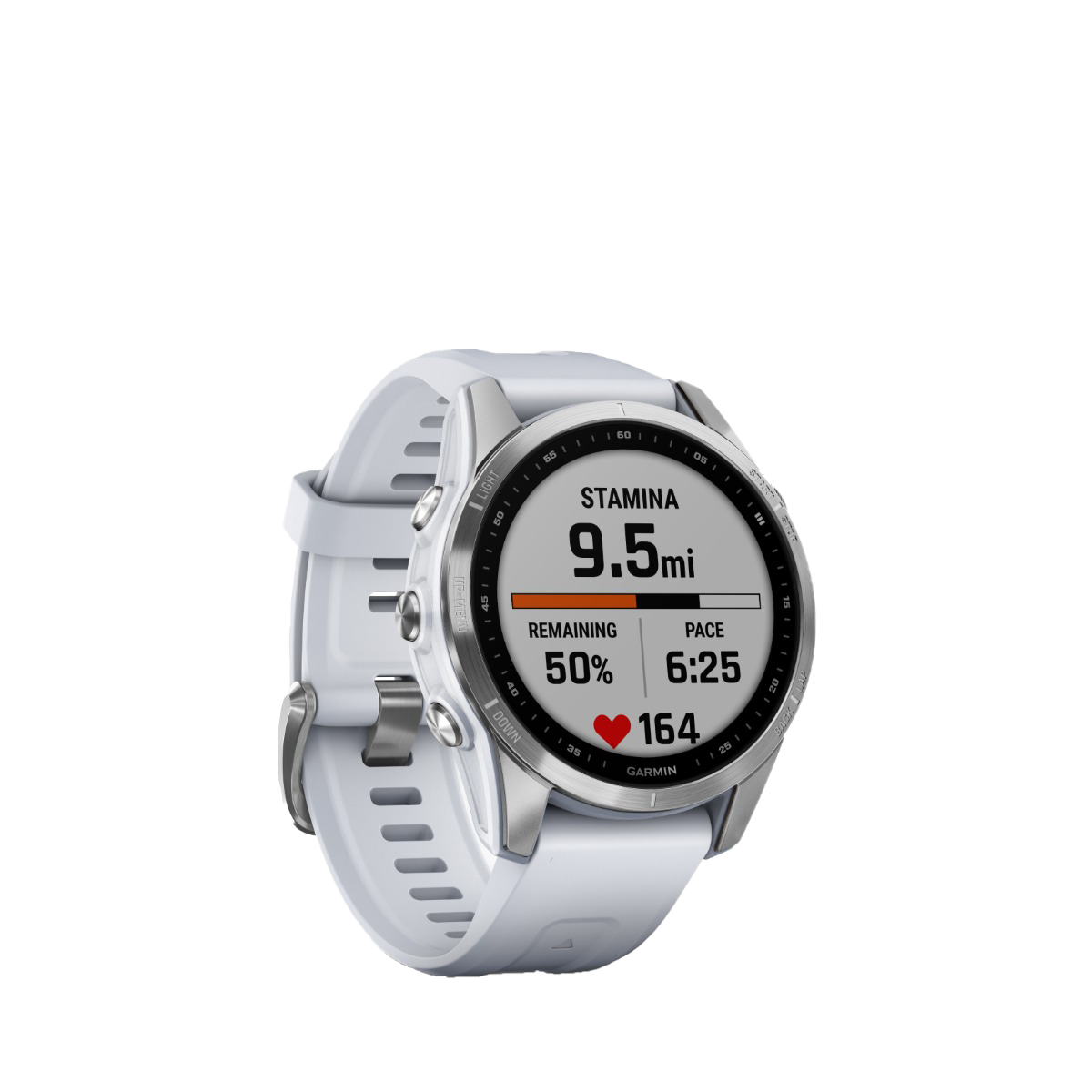 Garmin fenix 7S - Argent avec bracelet Whitestone (010-02539-02)