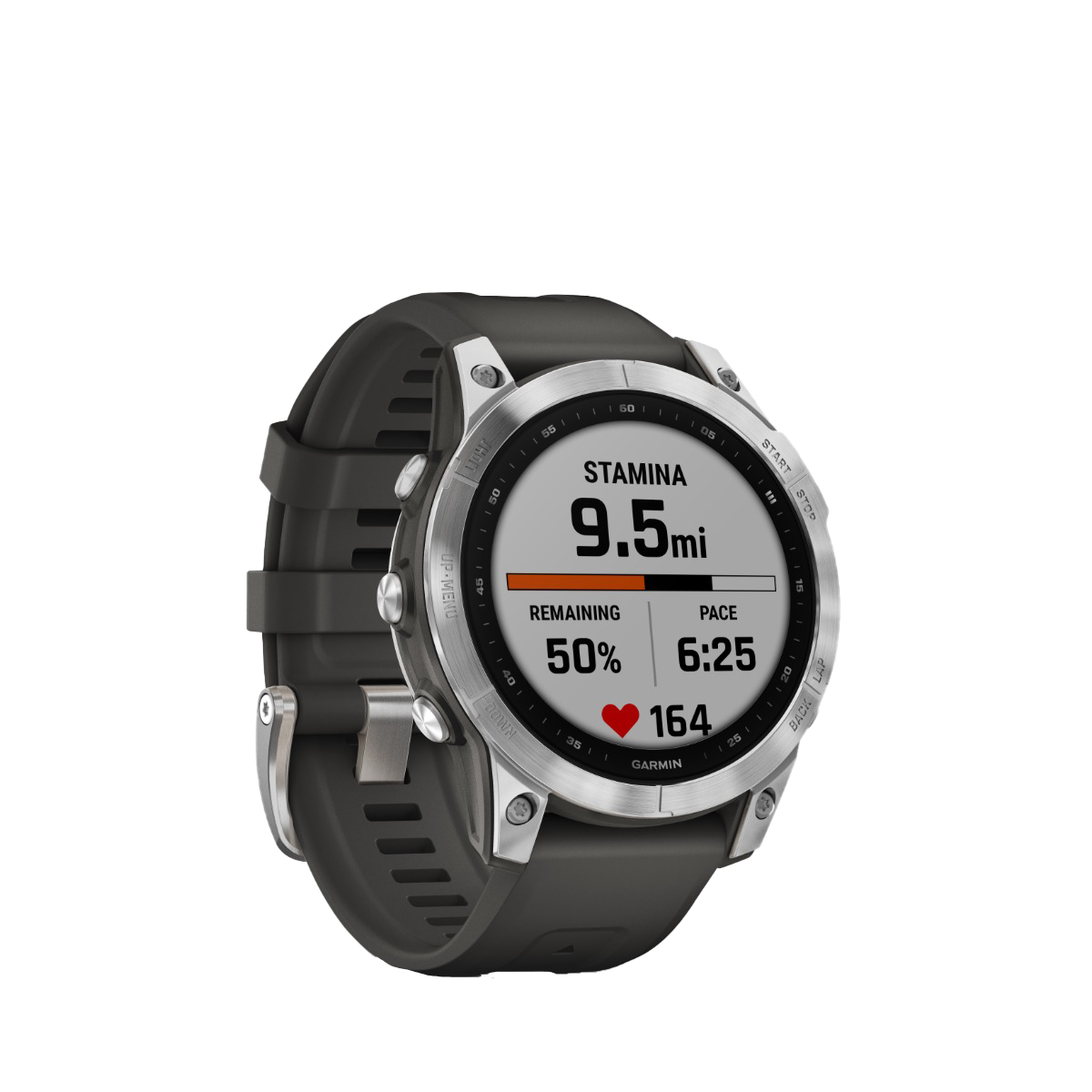 Garmin fenix 7S - Argent avec bracelet en graphite (010-02539-00)