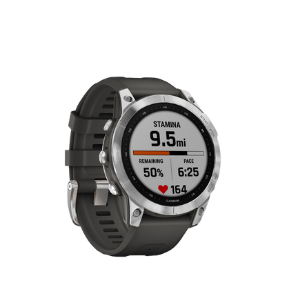 Garmin fenix 7S - Argent avec bracelet en graphite (010-02539-00)