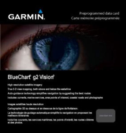 Cartes côtières Garmin des États-Unis, du sud de la Floride et du nord des Bahamas BlueChart g3 Vision | VUS010R | microSD/SD