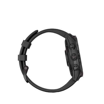 Garmin fenix 7 Sapphire Solar, titane DLC noir avec bracelet noir (010-02540-34)