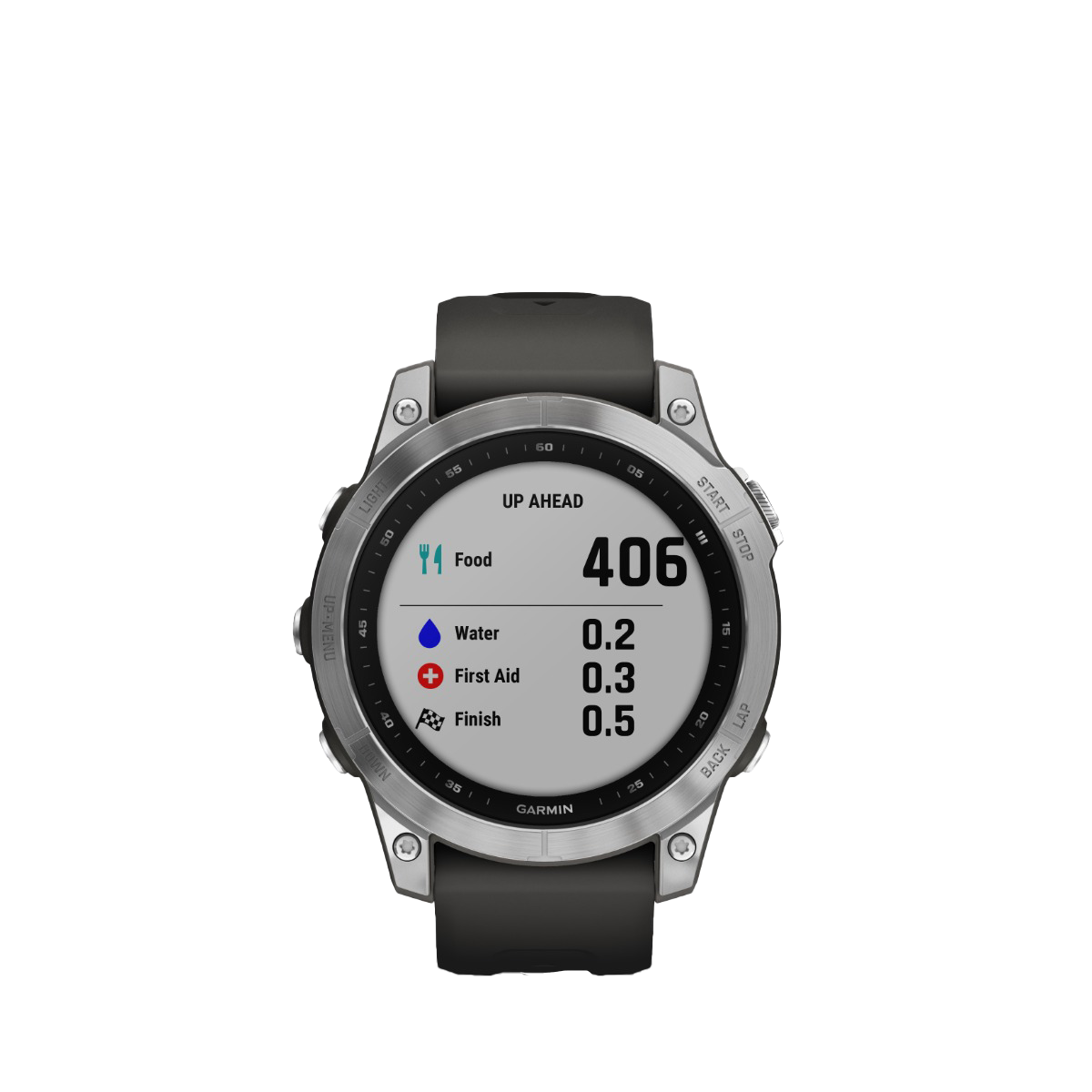 Garmin fenix 7S - Argent avec bracelet en graphite (010-02539-00)