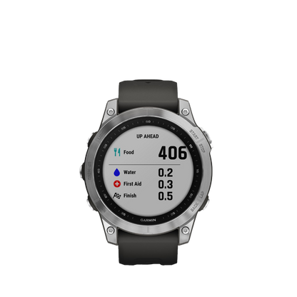 Garmin fenix 7S - Argent avec bracelet en graphite (010-02539-00)