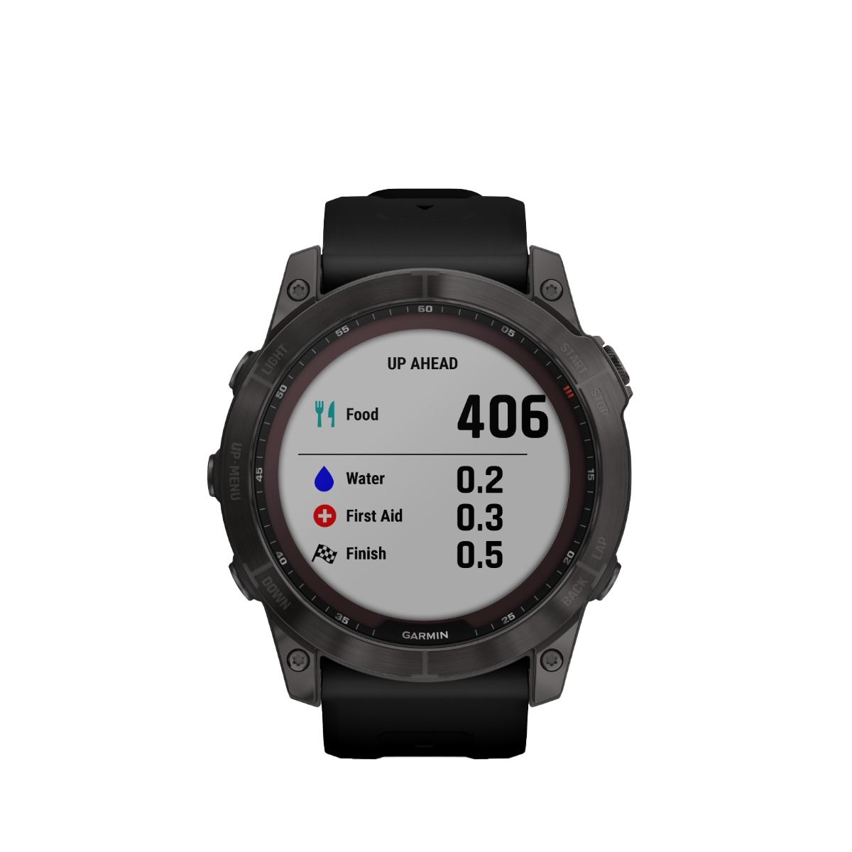 Garmin Fenix ​​7X Sapphire Solar - Gris carbone DLC Titanium avec bracelet noir (010-02541-10)