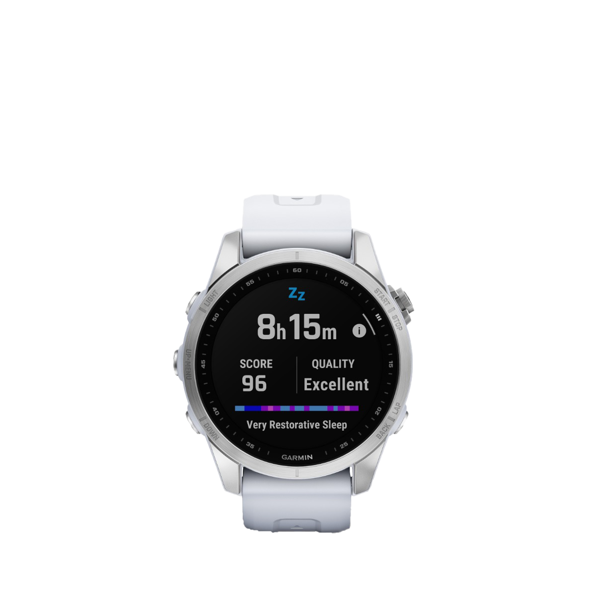 Garmin fenix 7S - Argent avec bracelet Whitestone (010-02539-02)