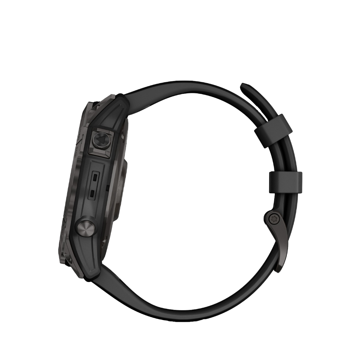 Garmin Fenix ​​7X Sapphire Solar - Gris carbone DLC Titanium avec bracelet noir (010-02541-10)