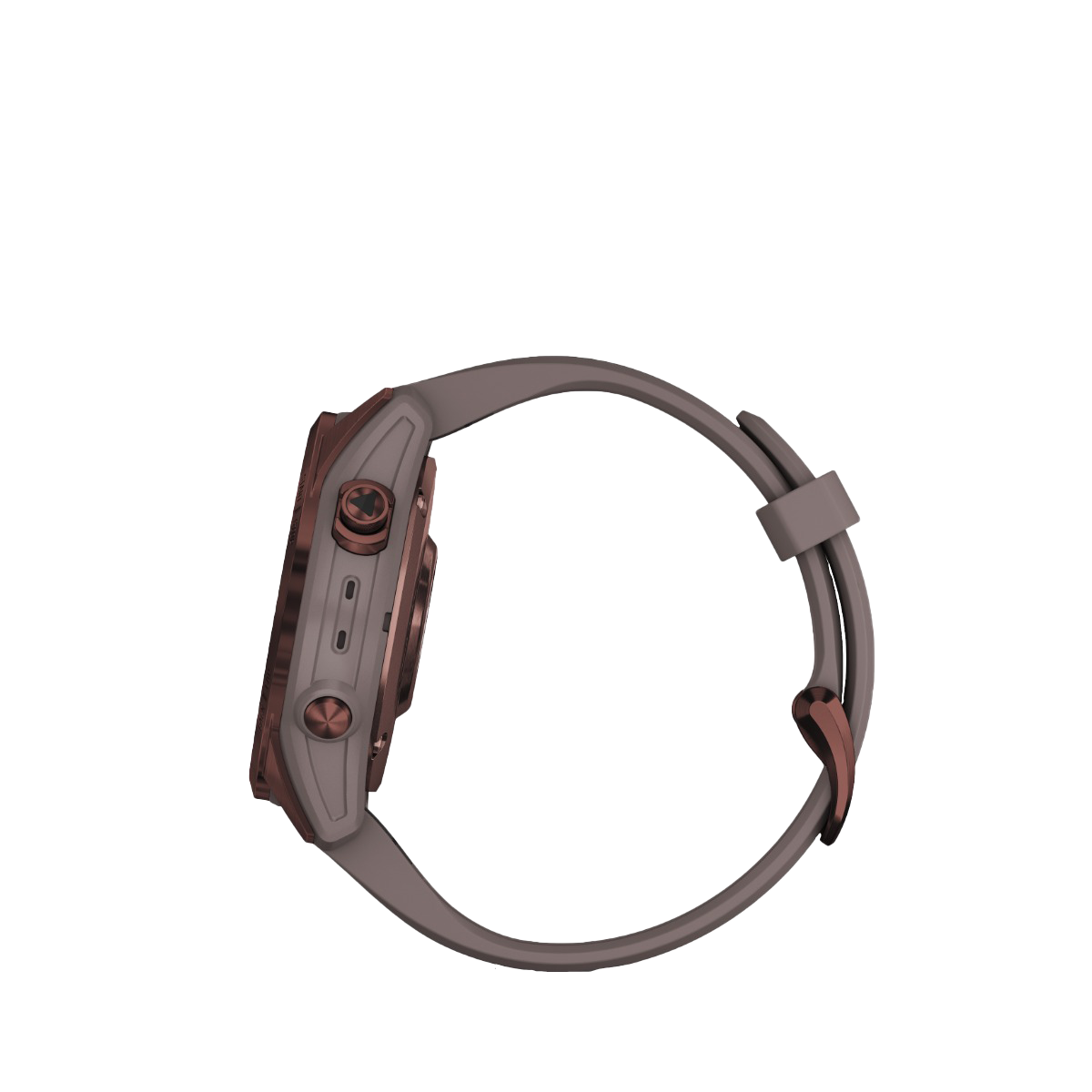 Garmin fenix 7S Sapphire Solar - Bronze foncé titane avec bracelet gris schiste (010-02539-28)