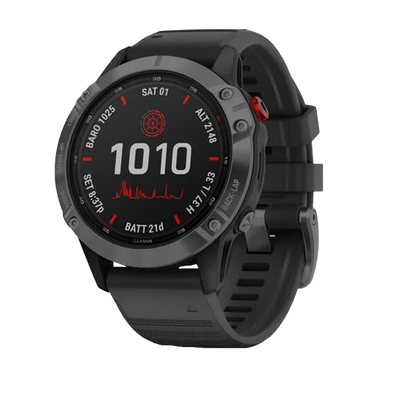 Garmin Fenix ​​6 Pro Solar - Gris ardoise avec bracelet noir (010-02410-14)