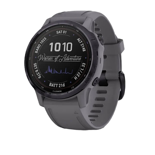 Garmin Fenix ​​6S Pro Solar - Acier améthyste avec bracelet gris schiste (010-02409-14)