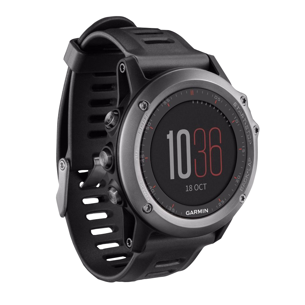 Garmin Fenix ​​3, lunette grise avec bracelet noir, montre connectée GPS (reconditionnée certifiée Garmin)