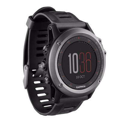 Garmin Fenix ​​3, lunette grise avec bracelet noir, montre connectée GPS (reconditionnée certifiée Garmin)