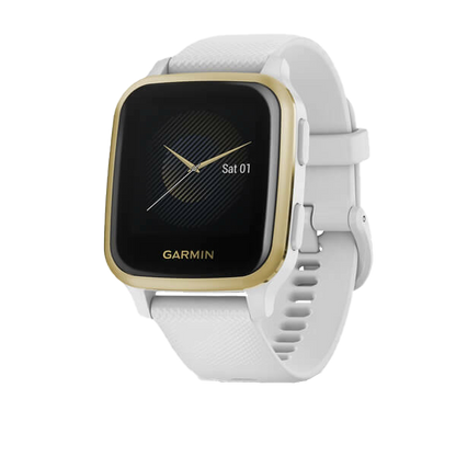 Garmin Venu Sq, White with Light Gold Bezel (010-02427-01)