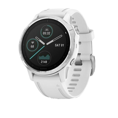 Garmin fenix 6S, White with White Band, GPS Smartwatch (Garmin Certified Refurbished)