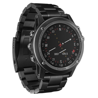 Garmin D2 Bravo Titanium, Noir, Montre GPS d'aviation intelligente pour pilotes (reconditionnée certifiée Garmin)