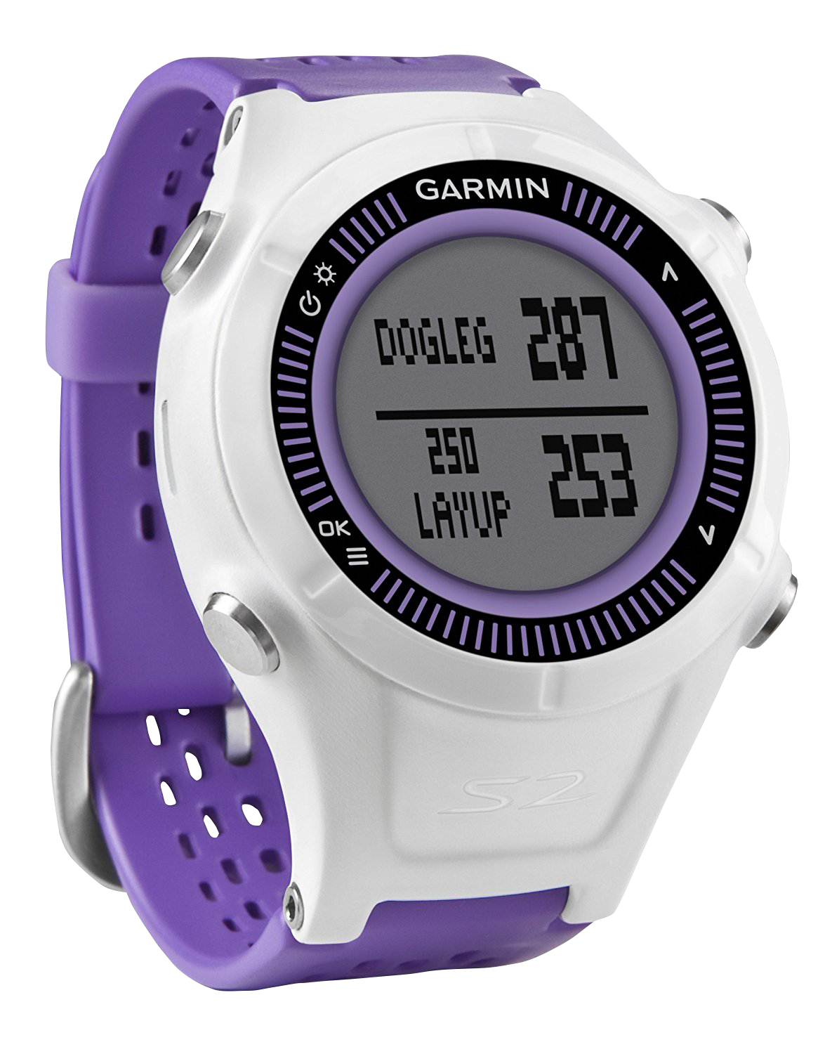 Garmin Approach S2, violet, montre connectée GPS de golf et télémètre (reconditionné certifié Garmin)