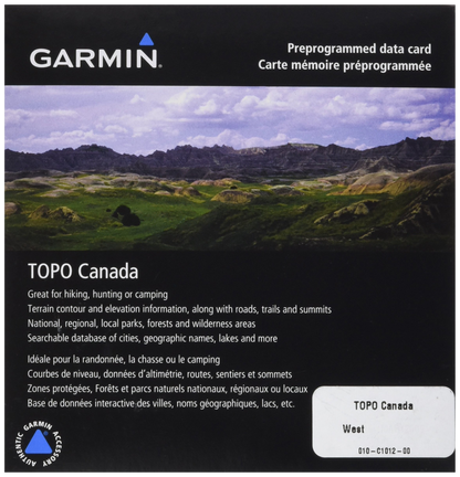 Garmin TOPO Canada-West, microSD Card