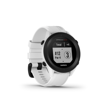 Garmin Approach S12, Blanc, Montre GPS connectée de golf et télémètre (010-02472-02)