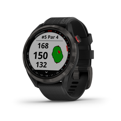 Garmin Approach S42, Noir, Montre GPS connectée de golf et télémètre (reconditionné certifié Garmin)