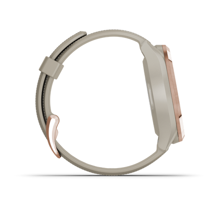 Garmin Approach S42, or rose avec bracelet sable clair, montre intelligente GPS de golf et télémètre (010-02572-12)