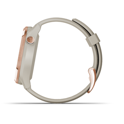 Garmin Approach S42, or rose avec bracelet sable clair, montre intelligente GPS de golf et télémètre (010-02572-12)