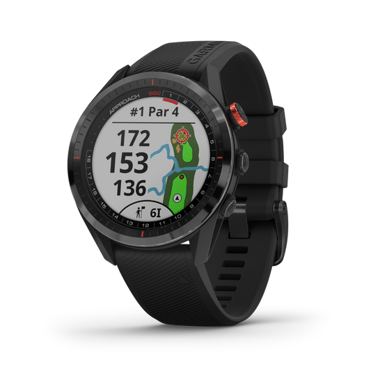 Garmin Approach S62, Noir, Montre GPS connectée de golf et télémètre (010-02200-00)