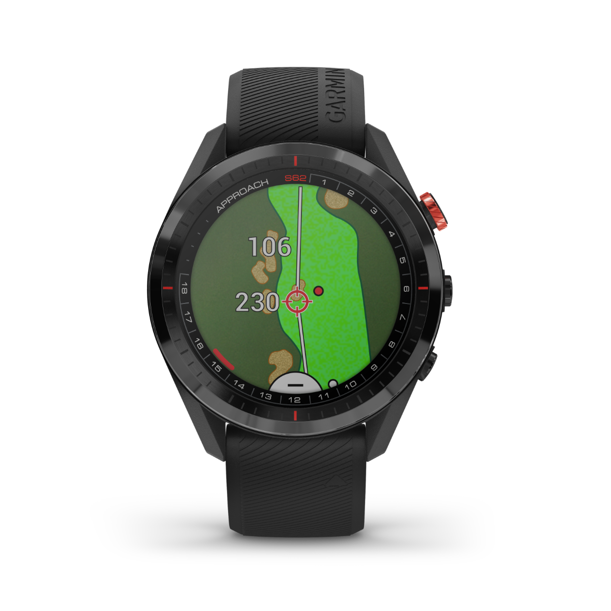 Garmin Approach S62, Noir, Montre GPS connectée de golf et télémètre (010-02200-00)