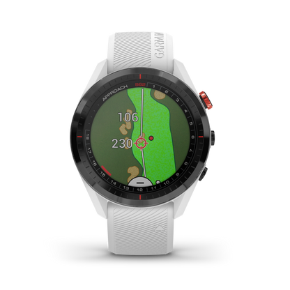 Garmin Approach S62, Blanc, Montre GPS connectée de golf et télémètre (010-02200-01)