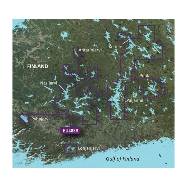 Cartes Garmin Finlande, Keitele à Paijanne et Tampere BlueChart g3 Vision | VEU488S | microSD™/SD