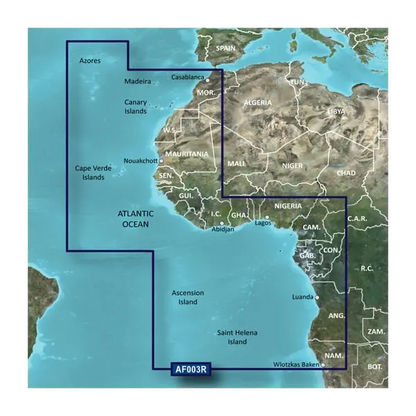 Garmin Africa, Western Coastal Charts BlueChart g3 Vision | VAF003R | microSD/SD (010-C0749-00)