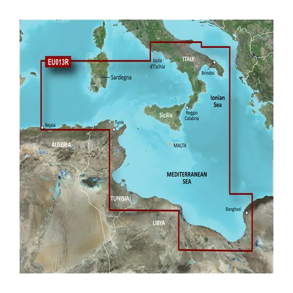 Garmin Italy Southwest and Tunisia Charts BlueChart g3 Vision | VEU013R | microSD/SD