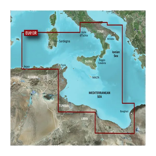 Garmin Italy Southwest and Tunisia Charts BlueChart g3 | HXEU013R | microSD/SD