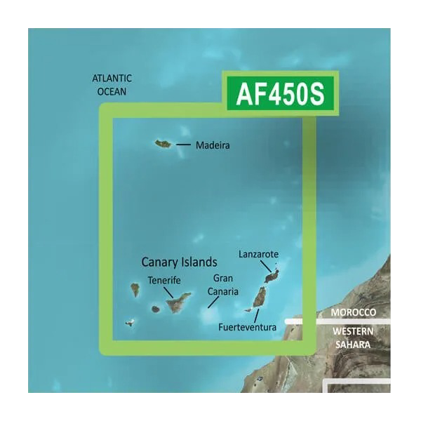 Cartes Garmin Madère et îles Canaries BlueChart g3 Vision | VAF450S | microSD/SD