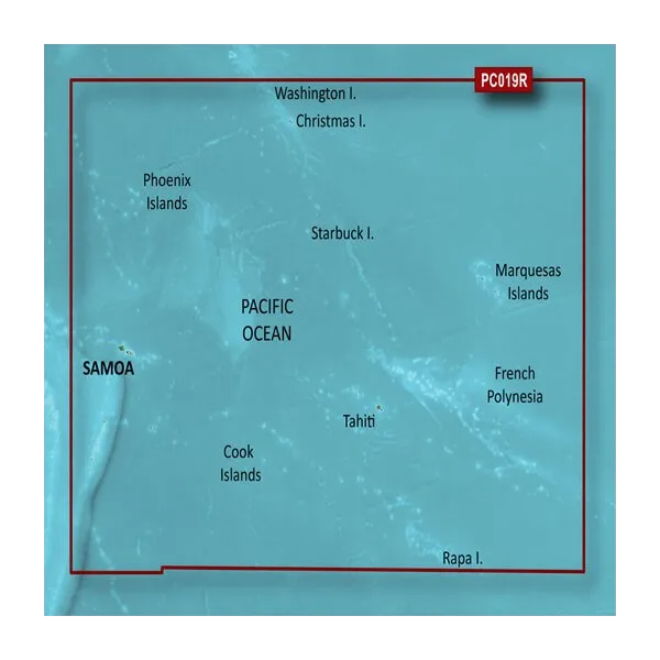 Garmin Polynesia Coastal Charts BlueChart g3 | HXPC019R | microSD/SD