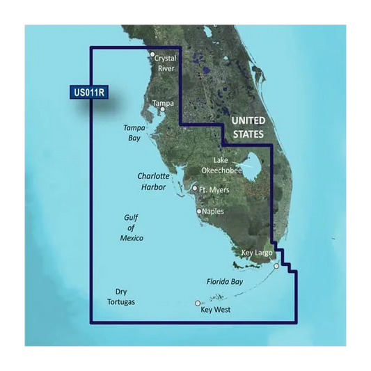 Cartes côtières Garmin US, sud-ouest de la Floride BlueChart g3 Vision | VUS011R | microSD/SD