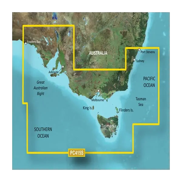 Garmin Australia, Port Stephens to Fowlers Bay Coastal Charts BlueChart g3 Vision | VPC415S | microSD/SD (010-C0873-00)